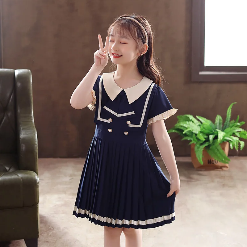 Women's Plus Size Cute Girl A-Line Cobalt Dress