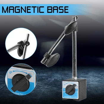 

Magnetic Base Holder With Double Adjustable Pole For Dial Indicator Test Gauge with Convenient ON/OFF Switch for Automotive