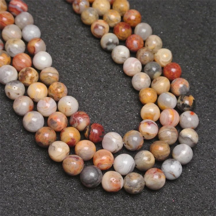 Natural Crazy Agates Stone Rondelle Beads Loose Spacer Beads 15