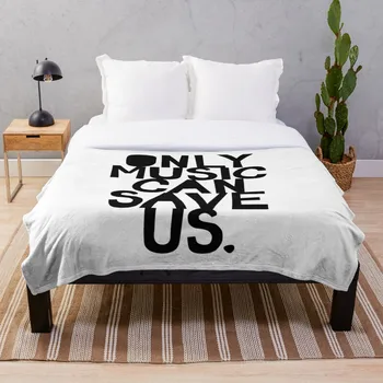 

Only Music Can Save Us Throw Blanket Soft Sherpa Blanket Bed Sheet Single Knee Blanket Office Nap Blanket