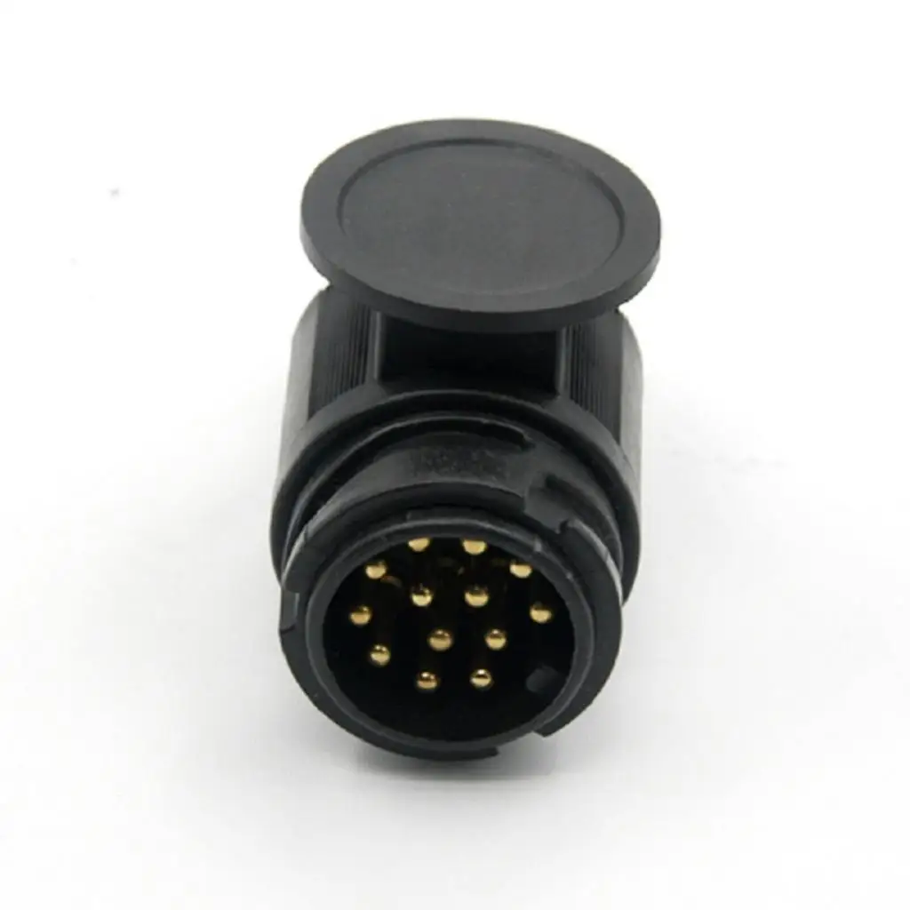 Round 13 Way Pin Trailer Boat Light Adapter Plug Connector Weather Proof
