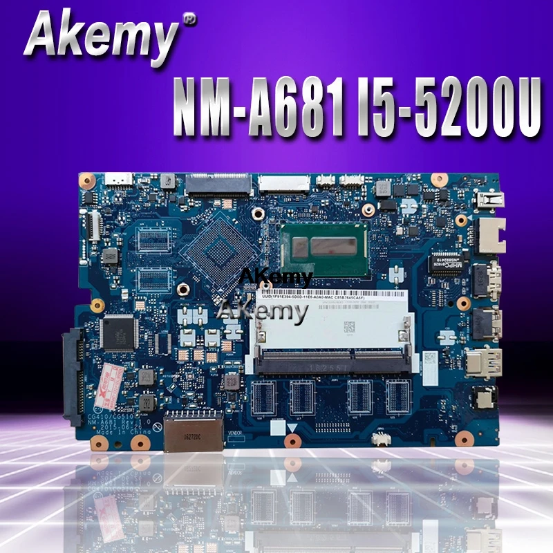 

FOR Lenovo Ideapad 100-15IBD Laptop Motherboard 5B20K25458 SR23Y I5-5200U CG410/CG510 NM-A681