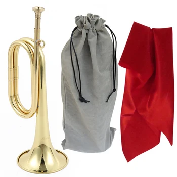 

12inch 31cm Military Custom Golden Retro Brass Practical Horn Bugle Musical Instrument Student Orchestra Penetrating Power