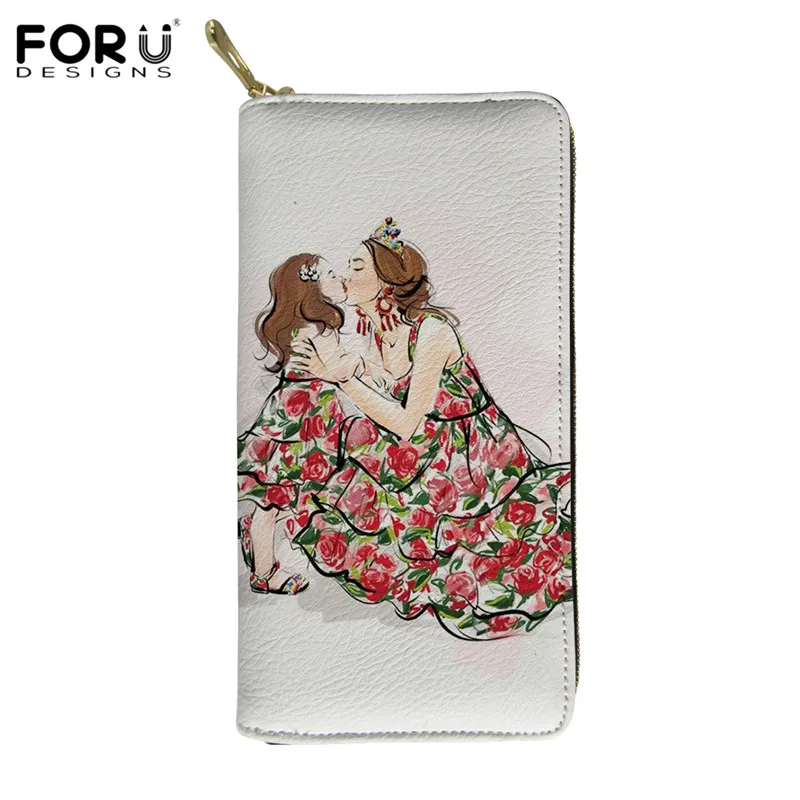 FORUDESIGNS/женские кошельки и кошельки с рисунком супермамы; клетчатый клатч из искусственной кожи на молнии для денег; винтажная сумка с карманом для монет; Femme Mujer - Цвет: HMA537Z21