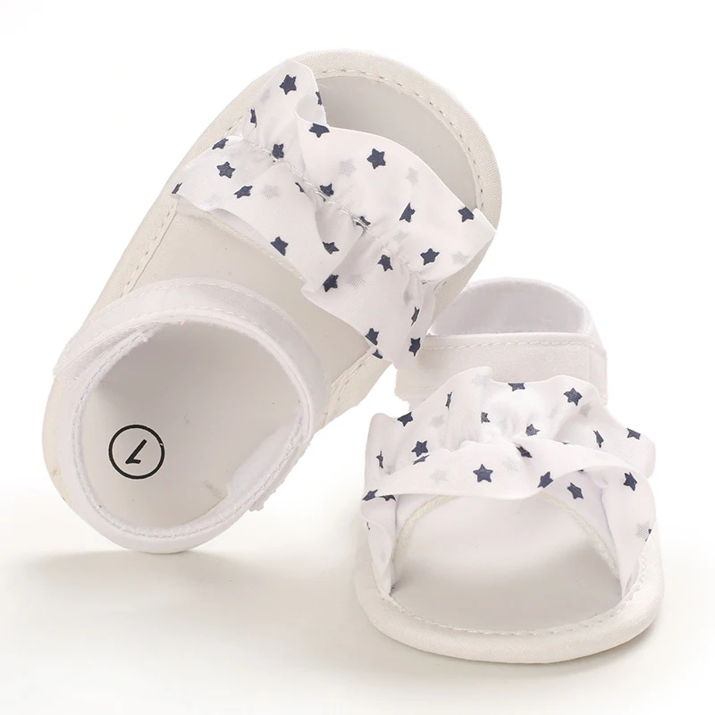 Newborn Toddler Shoes Baby Soft Soled Sandals Lace Soft Soled Shoes Beach Shoes  Slippers Non Slip Sandals 0-18M First Walkers