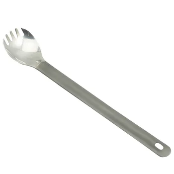 

Outdoor Picnic Cutlery Spork Camping Lightweight Tableware Titanium Long Handle Portable Multifunctional Spoon