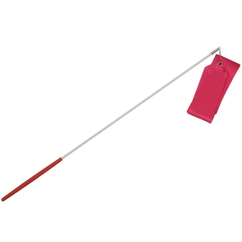 

Dance Ribbon Rhythmic Gymnastics Streamer Rod Baton Twirling Party Chinese New Year - Red rose