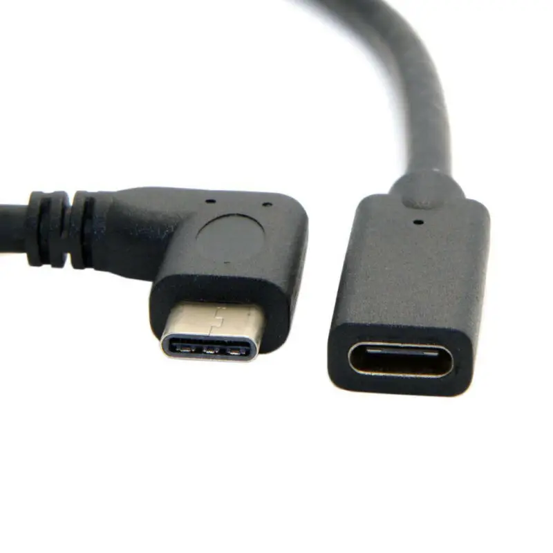 1*90 ° правый угол USB C Тип C папа-мама удлинитель для передачи данных USB-C части кабеля