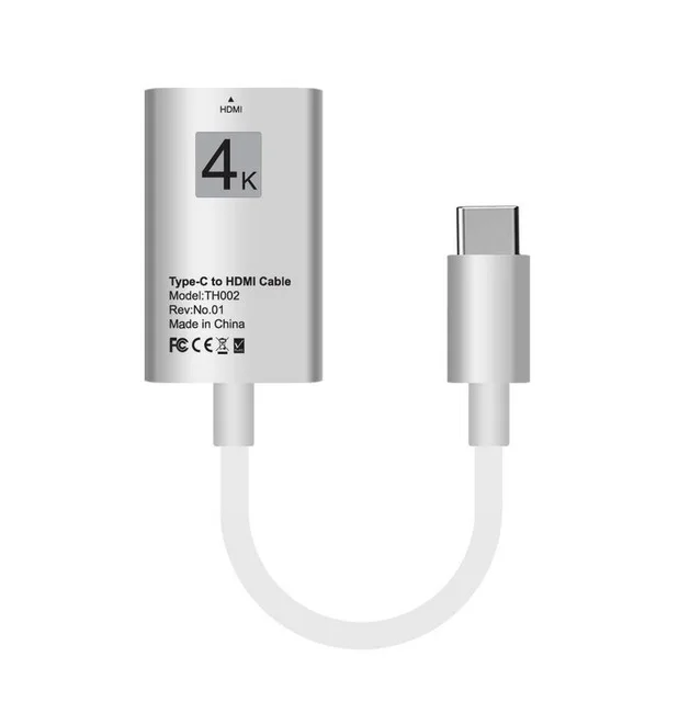 Type C USB-C-3,1 usb-хаб HDMI Thunderbolt 3 адаптер для MacBook samsung Galaxy S9 huawei P20 mate 20 Pro ТВ дисплей - Цвет: Белый