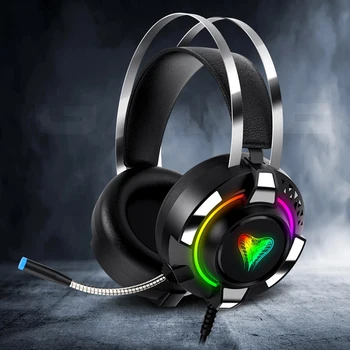 

M9 7.1 Gaming Headset Headphones with Microphone for PC Computer Professional Gamer Earphone RGB Light