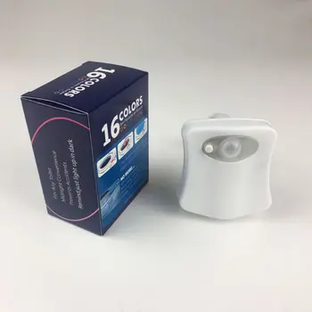 

8/16 Color LED Motion Toilet Bowl Night Light Activated Sensor Bathroom Lamp Kid Premium Quality
