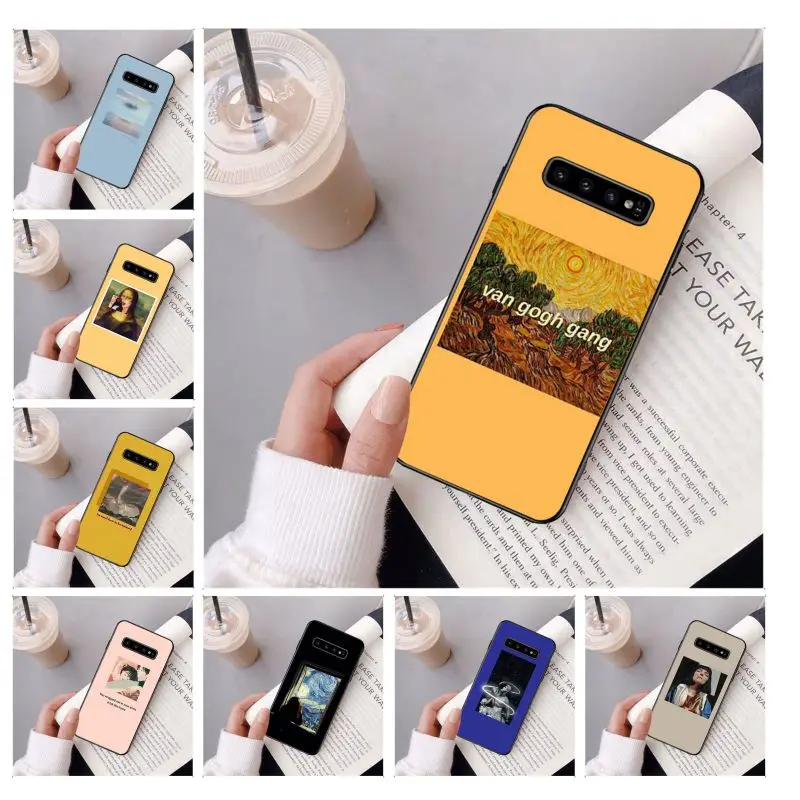 Эстетический чехол для телефона Ван Гог Мона Лиза Давид скульптура Samsung S10 E S9 plus S6