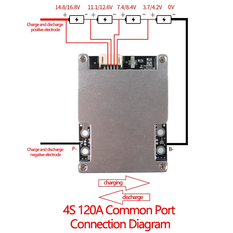 Balancer BMS 3S 4S 80A 100A 120A 160A 200A 3.7V 18650 Lithium Battery Power Protection Board Li-ion Charger 3S 4S BMS Balance