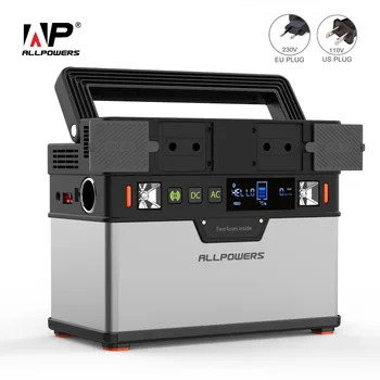 

ALLPOWERS 110V 220V Power Bank Portable Power Station Lithium Portable Generator 372Wh Emergency Backup Power UPS Power