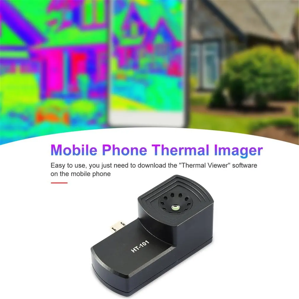 Многофункциональный телефонный термометр ручной обнаружения мобильного телефона инфракрасный черный высокий тепловизор для Android YK-101