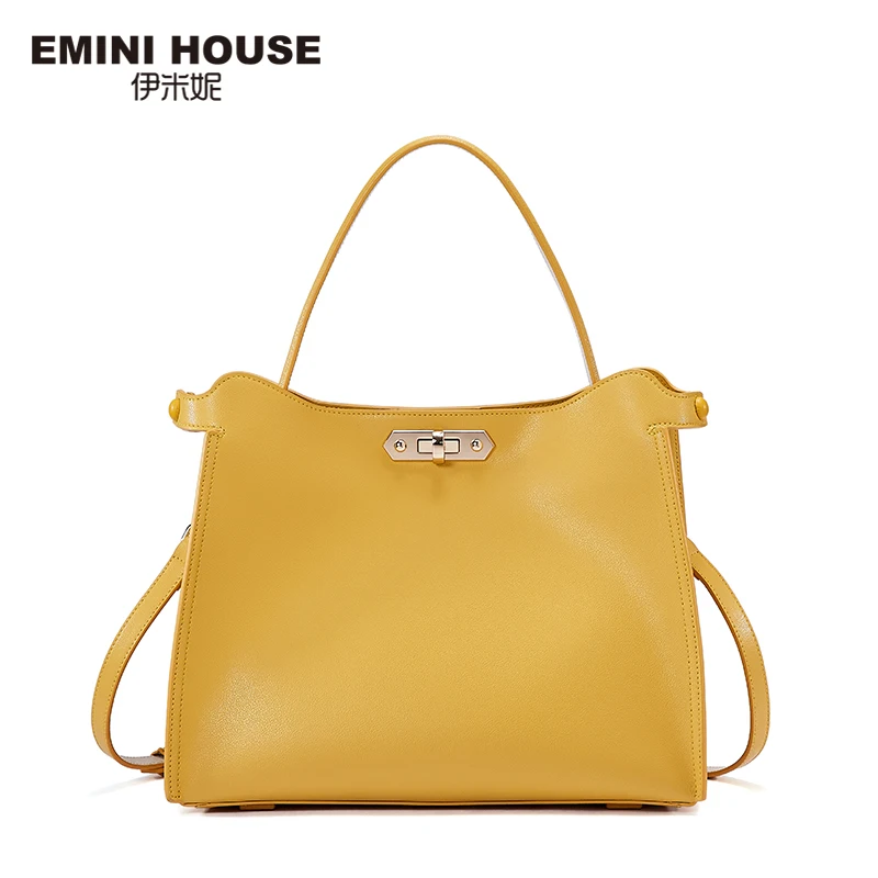 EMINI HOUSE, кожаная сумка, повседневная, тоут, роскошные сумки, женские сумки, дизайнерские сумки через плечо для женщин, сумка на плечо