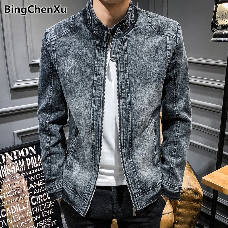 

Denim Jacket Men 2020 Casual Motorcycle Jacket Mens Jackets and Coats New Fashion Men's Coats Spring Jackets Hip Hop Streetwear