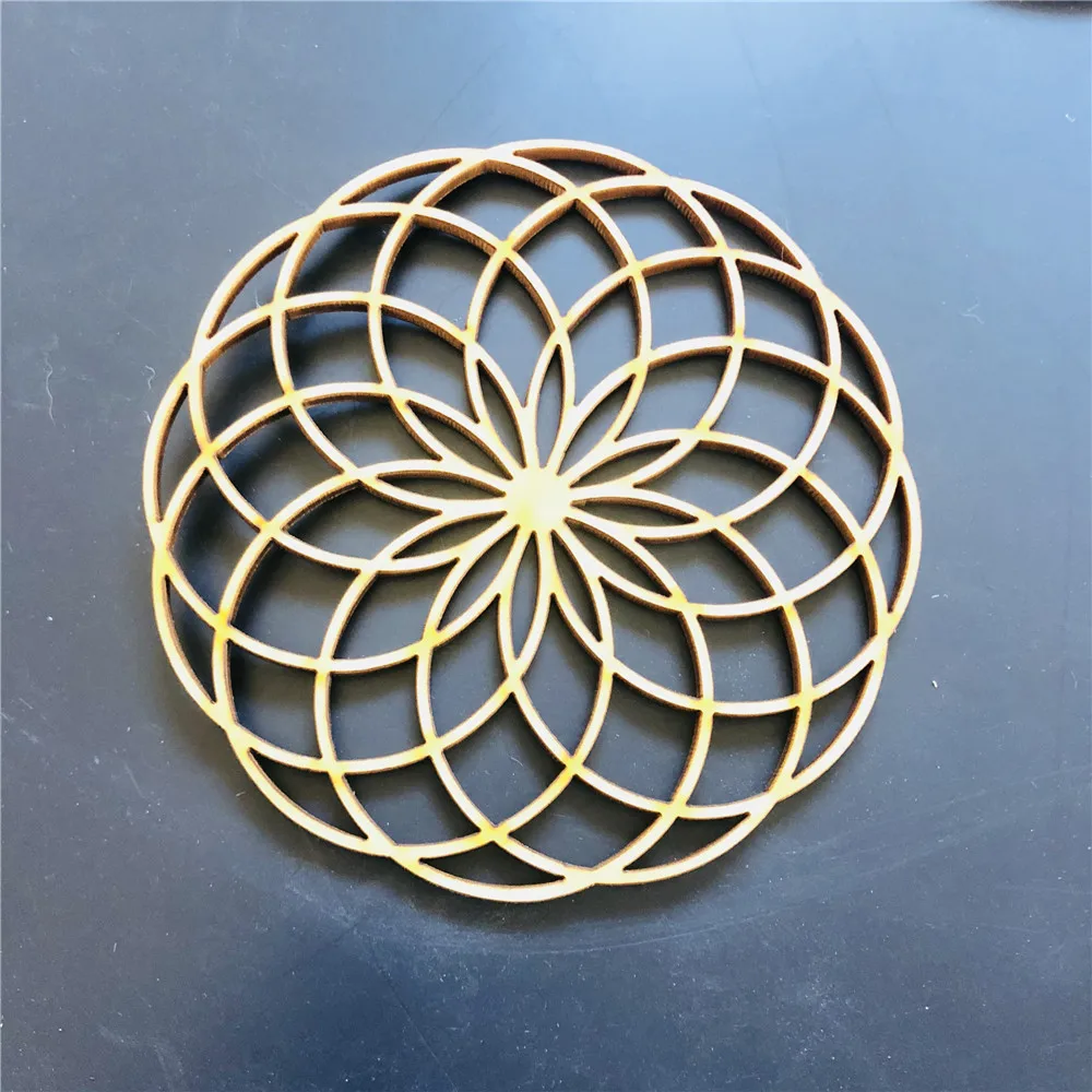 Geometric Wood Cut Party Table Coaster Flower of Life Party Sign Wedding Home Wall Decoration Hanging Unique Gifts Supplies Geometric Wood Cut Party Table Coaster Flower of Life Party Sign Wedding Home Wall Decoration Hanging Unique Gifts Supplies