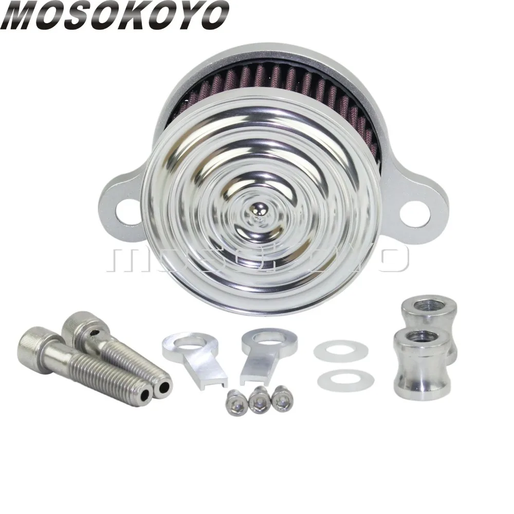 Заготовка алюминиевых мотоциклов воздушный фильтр Впускной Для Harley Sportster XL883 XL1200 все 2004-более поздние серебряные повторно используемые Воздухоочистители комплект