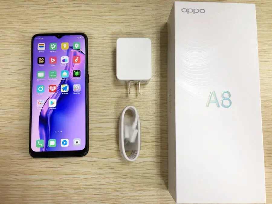 Official New Original Oppo A8 Cell Phone Octa Core 2.3GHz MTK6765 4G RAM 128G ROM 12MP Camera 4230Mah 6.5inch LCD 1600x720P ddr4 ram