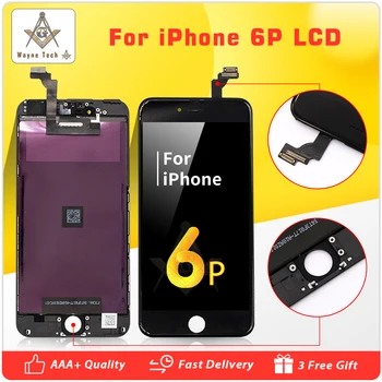 

50PCS/LOT AAA Quality For iPhone 6 Plus LCD Display LCD Digitizer Touch Screen Assembly No Dead Pixel Free Shipping