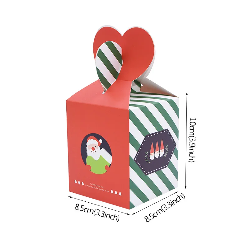 5 шт. Подарочная коробка для рождественской елки, сумки для конфет, Рождественский пакет для печенья на год, рождественские вечерние подарочные пакеты, пластиковые пакеты - Цвет: B03