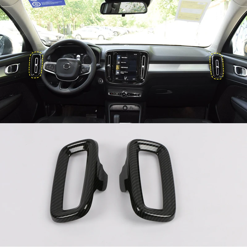 Для Volvo XC40 ABS автомобильный Стайлинг интерьер верхняя боковая консоль приборная панель навигация вентиляционное отверстие выход крышка планки