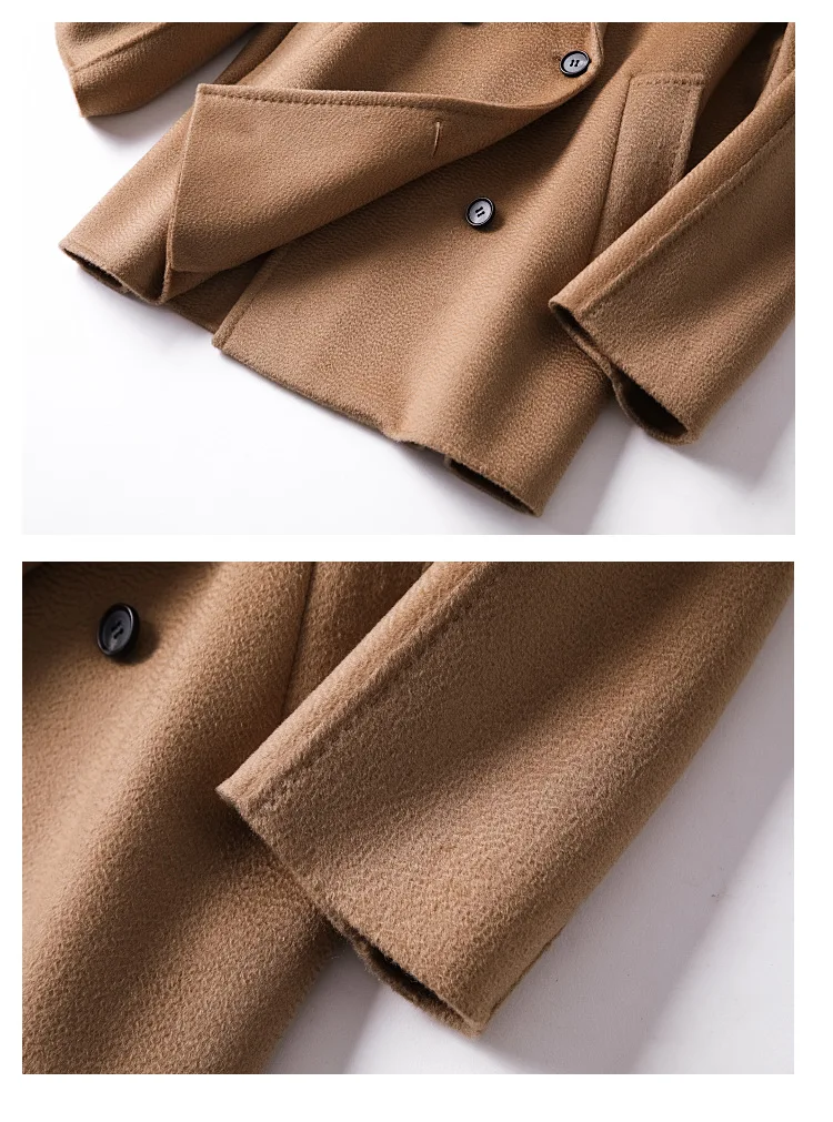 GoWinlin winter Long wool Women coat Double sided cashmere outwear autumn plus size ladies overcoats Y191