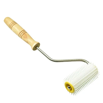 

Honey Extractor Extracting Tool with Wooden Handle Beekeeping Bee Comb R9JC