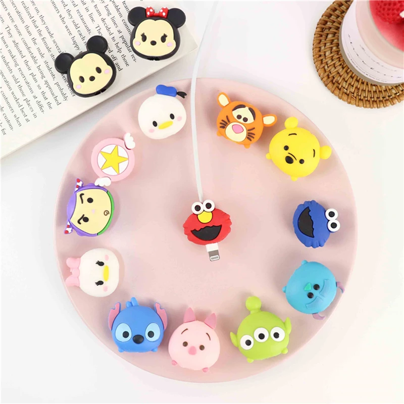 

Universal Lovely Charger phone holder Cartoon Protector Cable Cord Saver Sleeve Cover For iPhone 6S 7 8 plus X Xs MAX XR socket