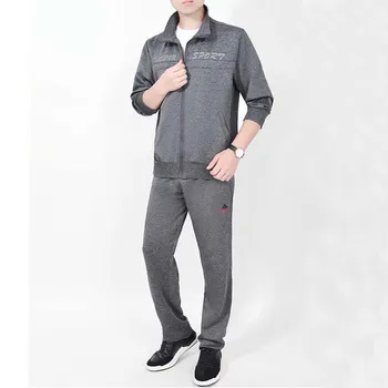 

Sport Set Men Classic Sportswear 2020 New Sportsuit Middle-aged Clothing Father Gift Warm Gym Suit Windproof Jogging Set