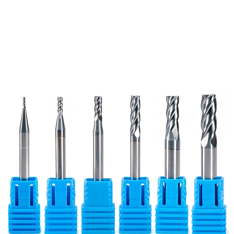 

1pc hrc55 TiAN Coated 4 flute end mill cnc router bit tungsten carbide milling cutter metal iron steel 1mm2mm 4mm 6mm 8mm 10mm