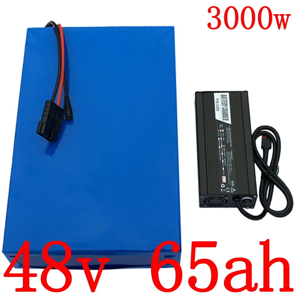 US $1.080.00 48V battery pack 48V 1000W 2000W 3000W lithium battery 48V 60AH electric bicycle battery 48V 65AH Lithium battery use LG cell