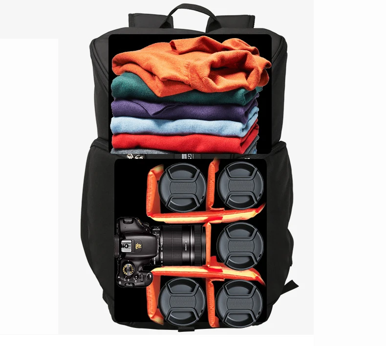 Новая мода большой емкости рюкзак 15,6 дюймов ноутбук Студенческая сумка камера удобный рюкзак для путешествий нейлоновая водонепроницаемая сумка Mochilas