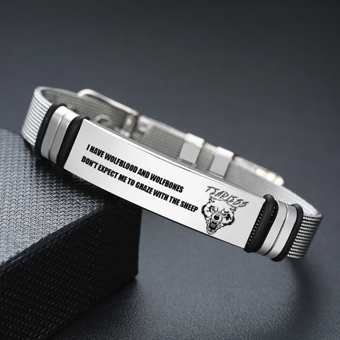 BRACELET FOR MEN WOMEN SILVER STAINLESS STEEL METAL ADJUSTABLE ENGRAVABLE UNISEX BRACELETS