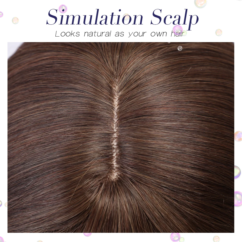 Haircube длинные прямые Фиолетовый парик смешанный цвет человеческих волос смесь синтетические парики средняя часть с челкой
