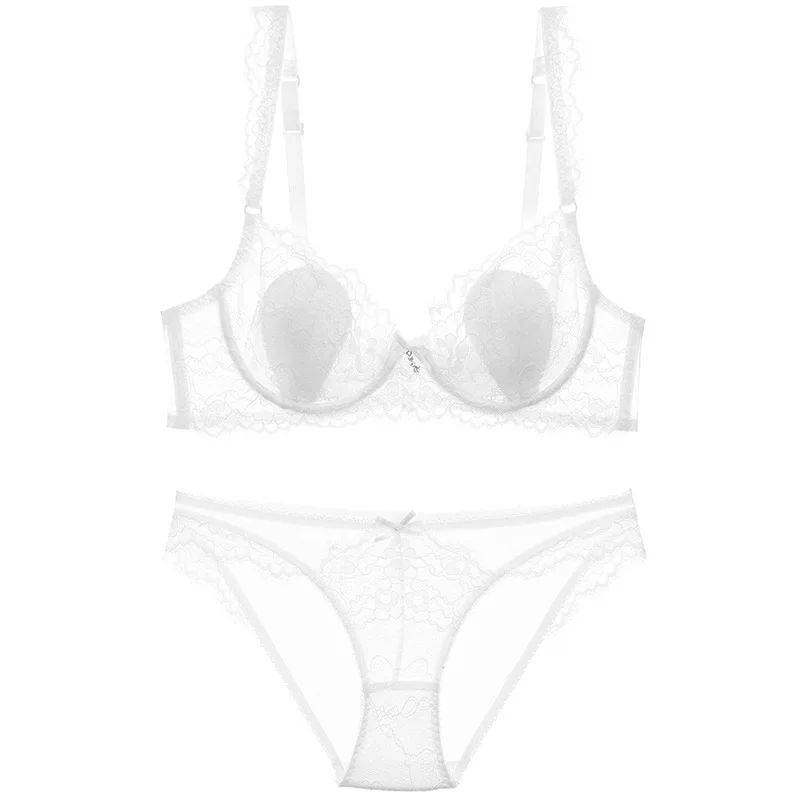 Новинка; nderwear; комплекты; не имеют подушечек для груди; нижнее белье - Цвет: Белый