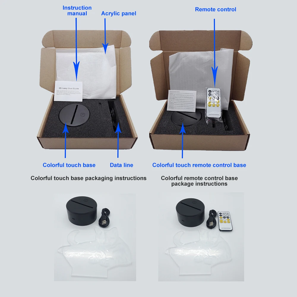 Home Remote control Air plane 3D LED light table lamp illusion night light 7 colors changing mood lamp 3A with battery USB lamp