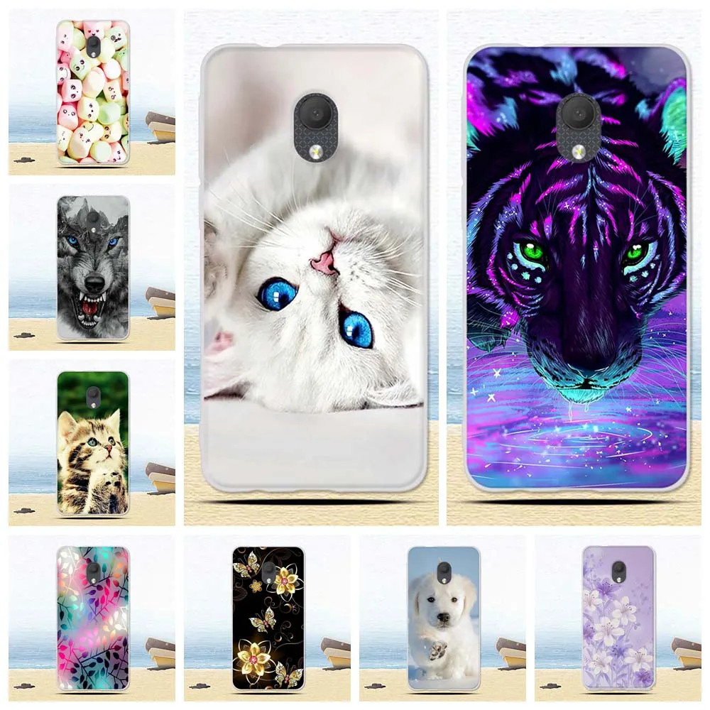 

Painted Case For Alcatel 1C 1X 1S 2019 Case Silicone Soft TPU Cases For Alcatel 1 2019 Cover Wildflowers Cute Animal Bags