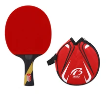 2 Pcs Ping Pong Paddle 7 Layer Wooden Table Tennis Racket Bat Short Long Handle for Beginner and Advanced Players Training