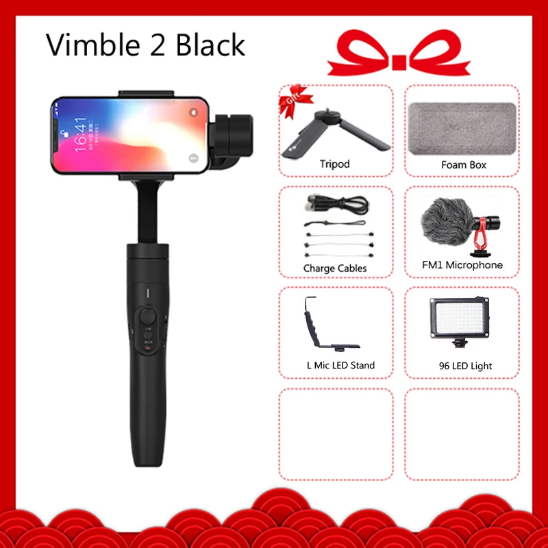 w adapter L Micropho Обратитесь в службу поддержки по Feiyu Tech Vimble 2/Vlog Карманный 3-осевой шарнирный стабилизатор для смартфона стабилизатор, выдвигаемая ручная 36/5000 Обратитесь в службу поддержки по купонам PK DJI Osmo 2 Zhiyun - Цвет: w adapter L Micropho