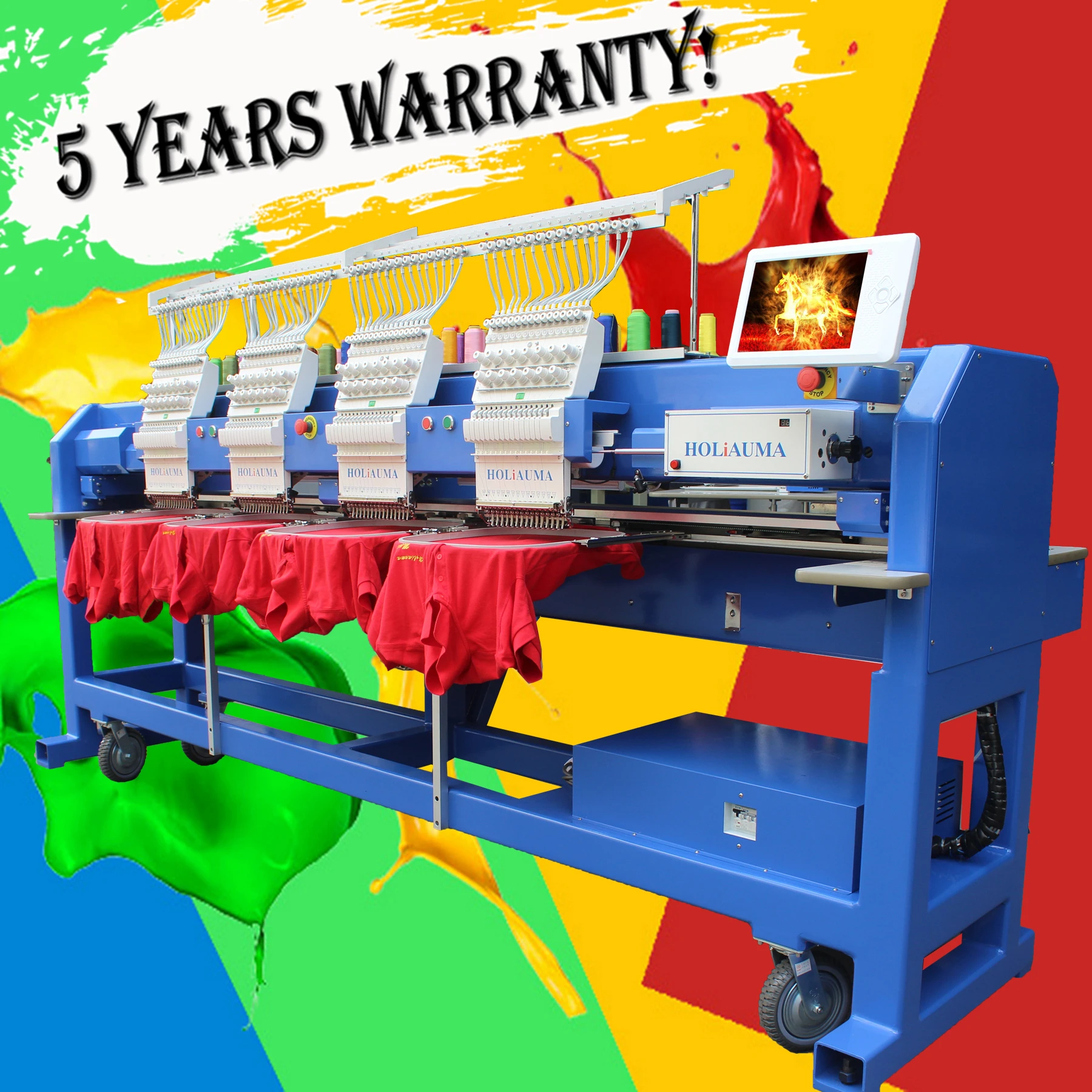 5 Years Warranty HOLiAUMA high speed 15 Needles 4 Head Embroidery Machine with CE cerficates