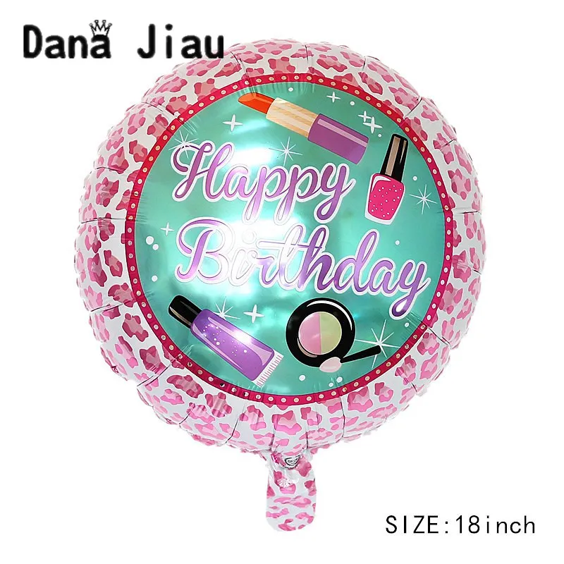 Dana jiau 18 дюймов принцесса день рождения фольги Воздушные шары розовый карусель украшения 20 лет макияж алмазы мяч поставка