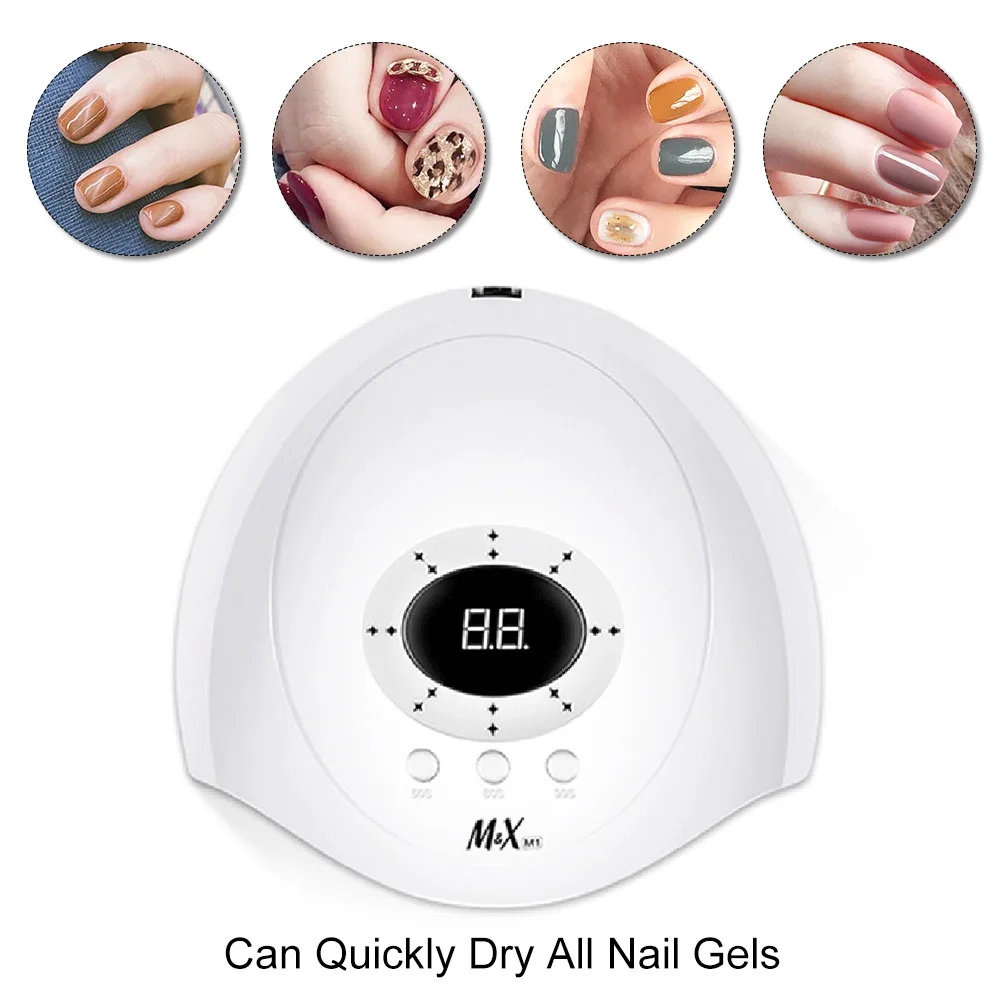 

24W Nail Lamp Dryer USB Charging with LCD Screen 60s 80s 99s Timer Portable LED UV Nail Dryer Curing Lamps Nail Art Home Use
