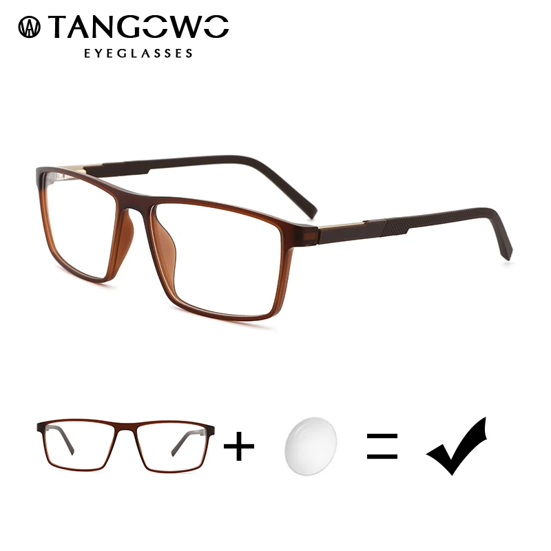 

TANGOWO Men Degree Eyewear Glasses Frame Mens Myopia Glasses Grade Glass Male Prescription Eyeglasses Retro Optical Eyeglasses