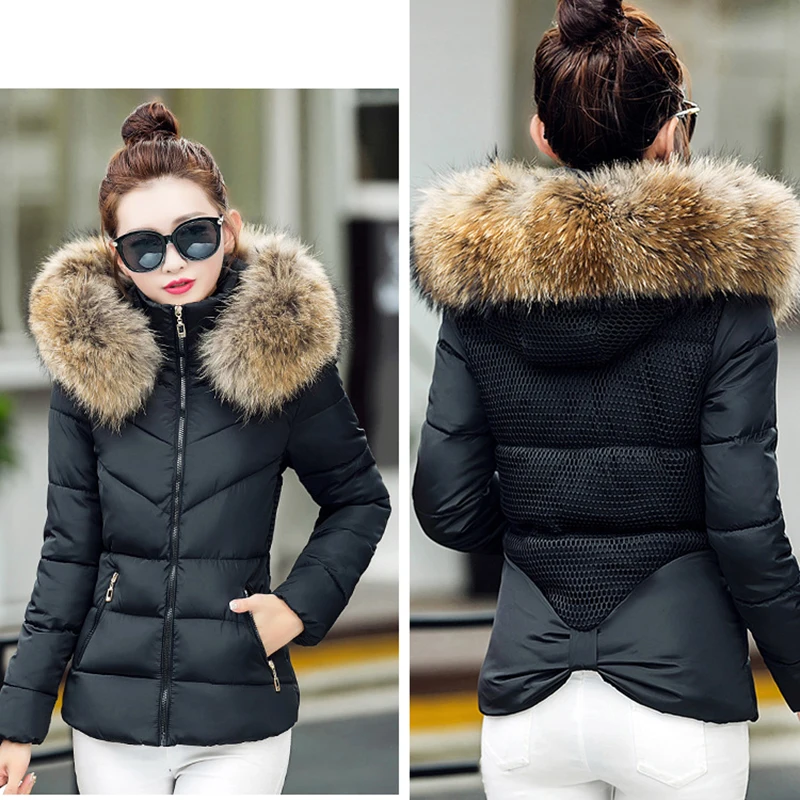 Women's Bow Cute Down Jacket Ultra Thin Down Packable Hooded Warm Jacket Long Sleeve Female Solid Portable Outwear Coat Winter
