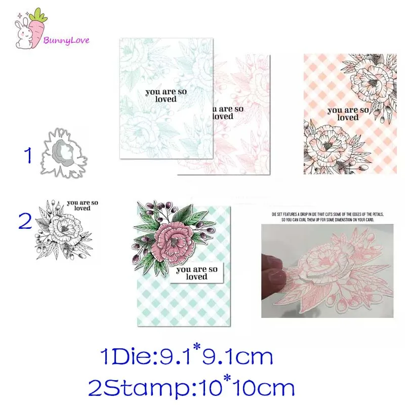 

Blooming flowers Metal Cutting Dies and stamps Talk box Stencils for DIY Scrapbook Photo Album Paper Card Decorative