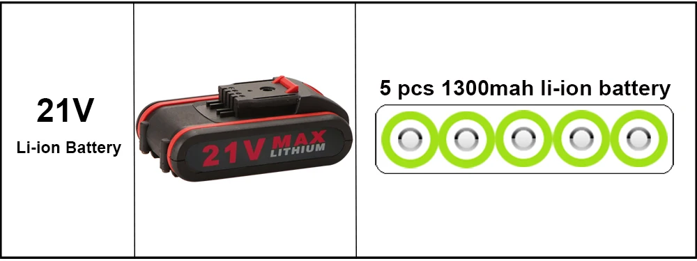 21V DC 2 Speed Drill Screwdriver Rechargeable Screwdriver Electrical Tools Screwdriver Charger+ Screwdriver Battery Electric Bag (2)