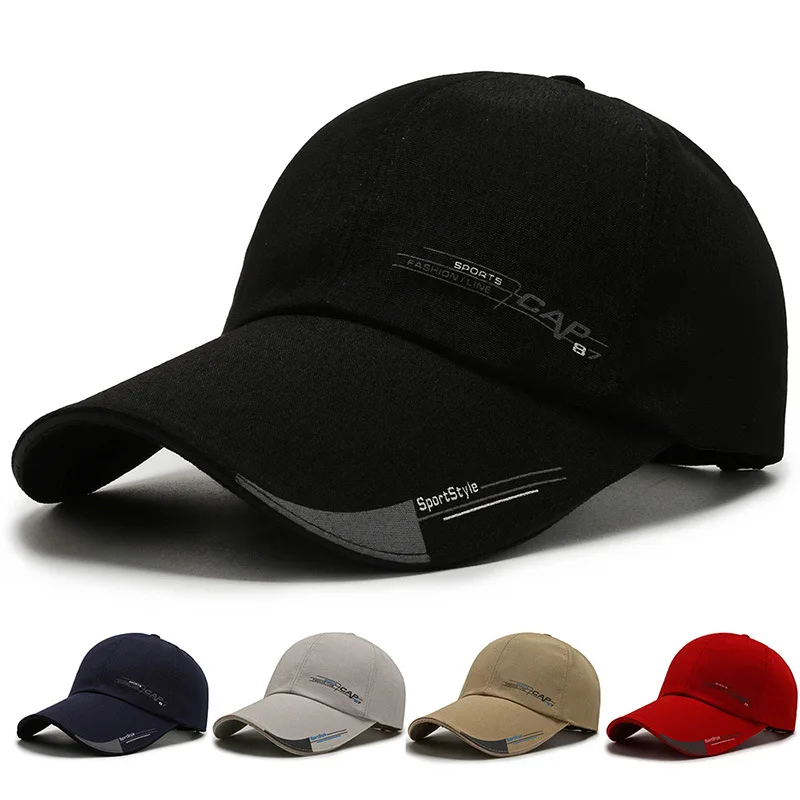 

Hot Sale 10.5cm Long Visor Baseball Hat Cotton High Quality Men Women Fishermen Cap Outdoor Casual Sport Sunshade Dad Trucker