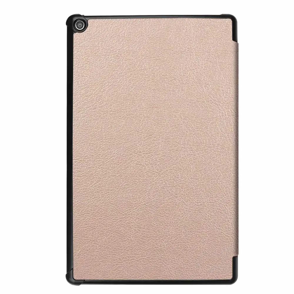 Gold Ультра тонкий магнитный стенд из искусственной кожи чехол для Amazon Fire HD 10 HD10 / 10,1 дюймов планшет Авто спящий чехол - Цвет: Gold